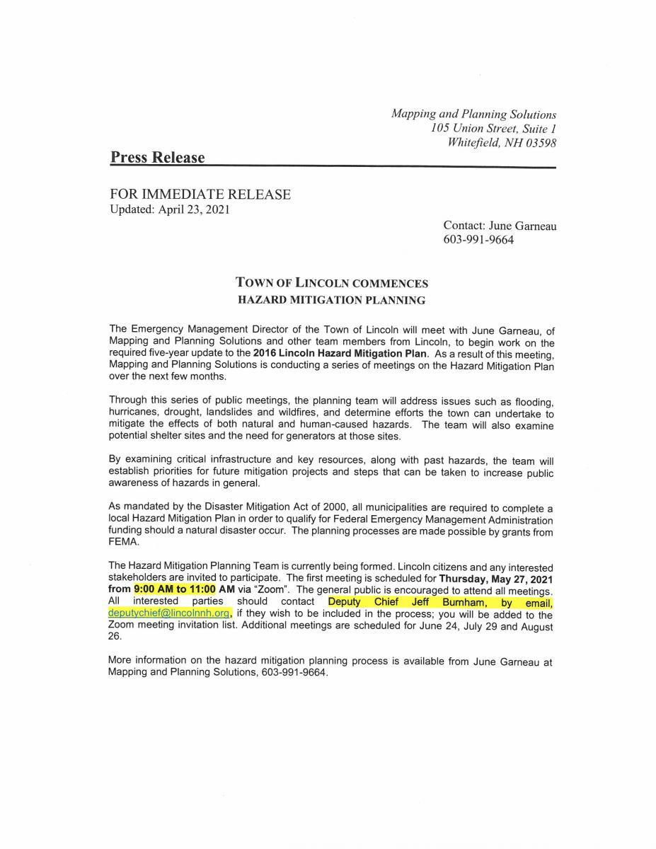 Hazard Mitigation Planning